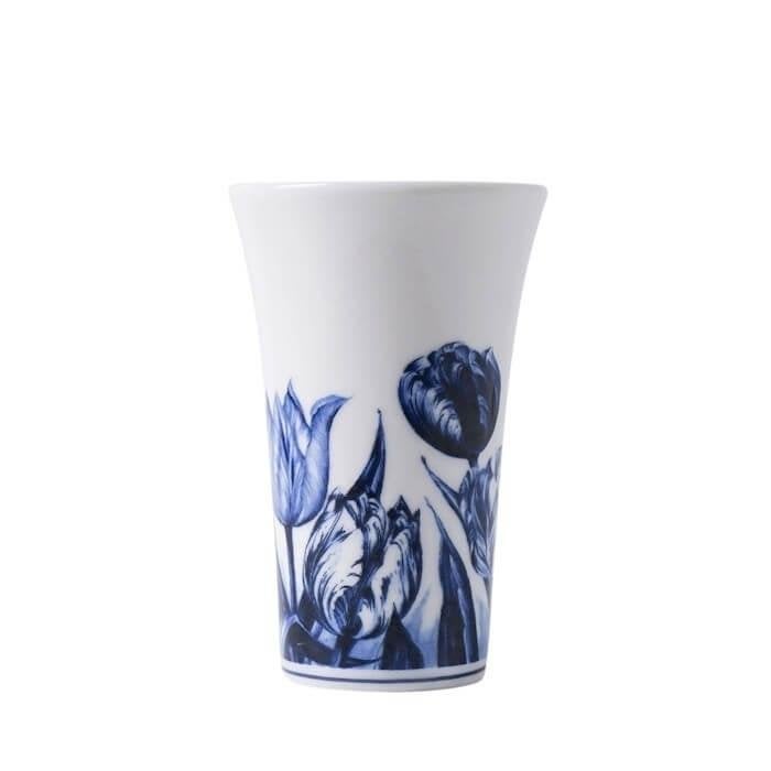 Heinen Delfts Blauw borrelbekertje Hollandse tulp 50 ml, Huis en Inrichting, Glas of Glazen, Overige merken, Ophalen of Verzenden