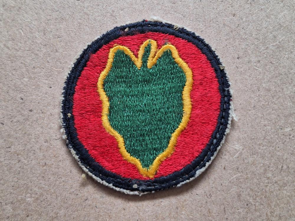 WWII US 24th Infantry Division patch, Verzenden, Amerika, Embleem of Badge