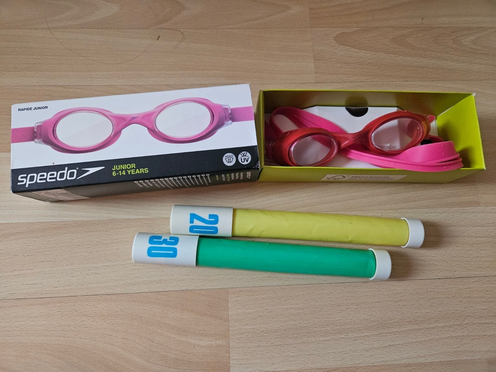 Duikbril (6-14jaar) speedo en 2 duikstaven, Ophalen of Verzenden, Gebruikt, Duikbril of Snorkel