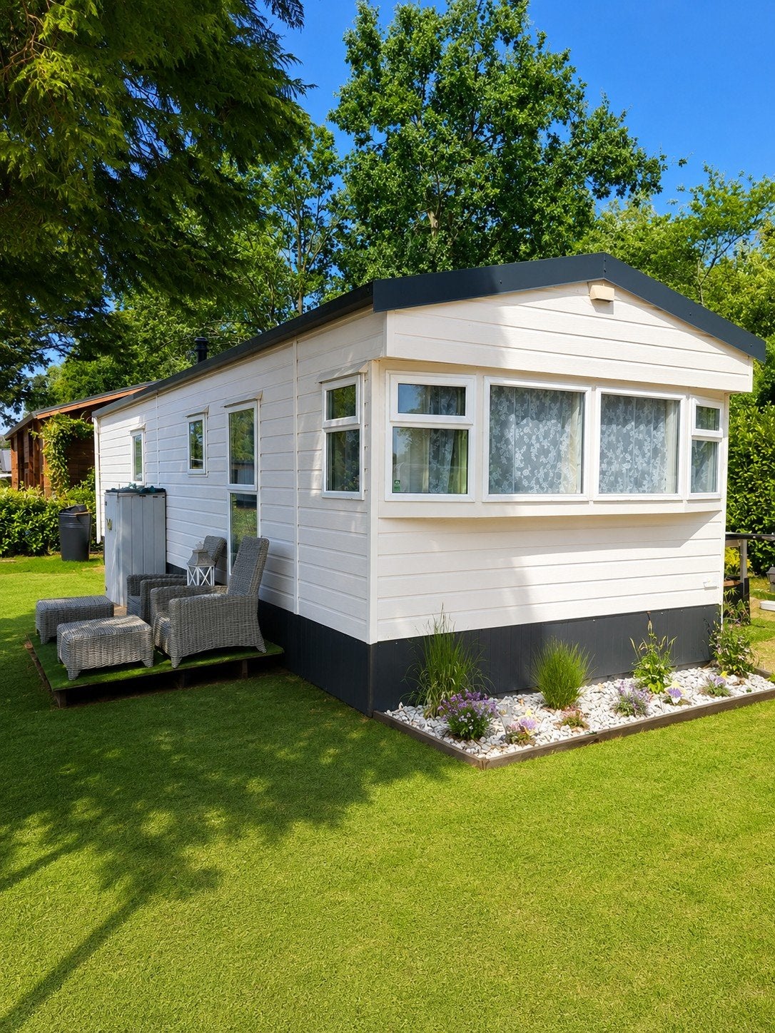 Stacaravan Boston 11x4m - Instapklaar in Poppel, België, Caravans en Kamperen, Tot en met 6