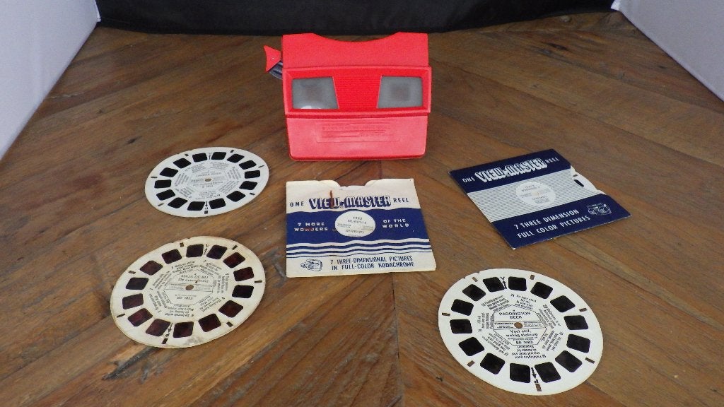 mooie rode vintage viewmaster met kaartjes, Verzamelen, Ophalen of Verzenden, Huis en Inrichting