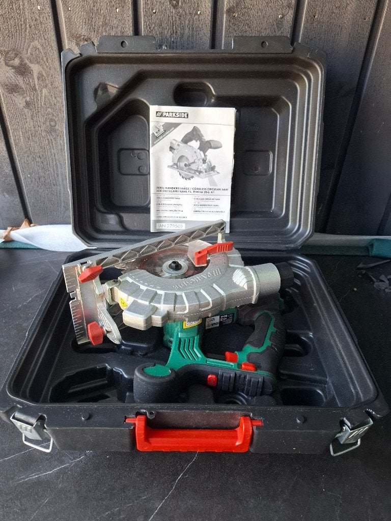 Parkside Accu Cirkelzaag PHSK 20-Li A1, Cirkelzaag, Ophalen of Verzenden, 30 tot 70 mm, Minder dan 600 watt