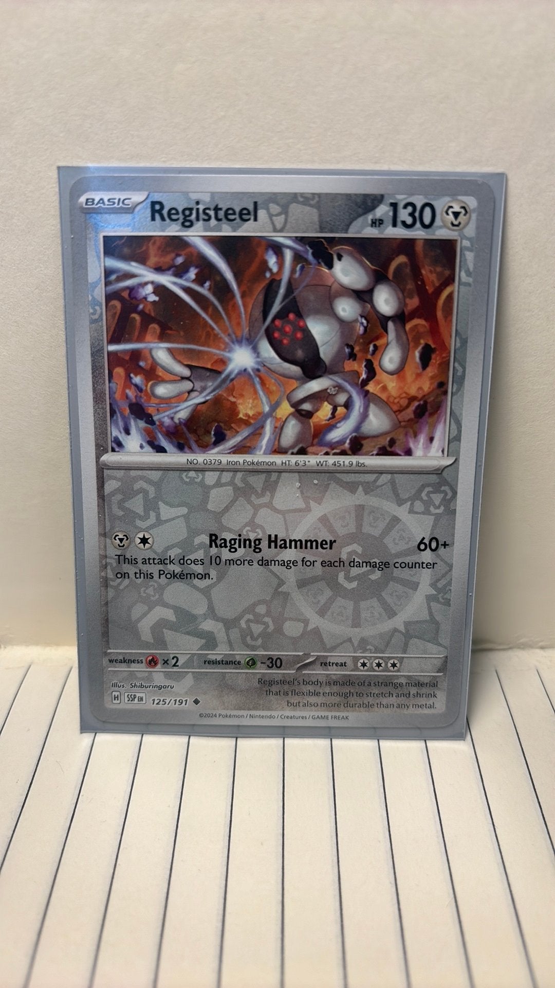 Registeel 125/191 Reverse holo surging sparks pokemon kaart, Ophalen of Verzenden, Zo goed als nieuw