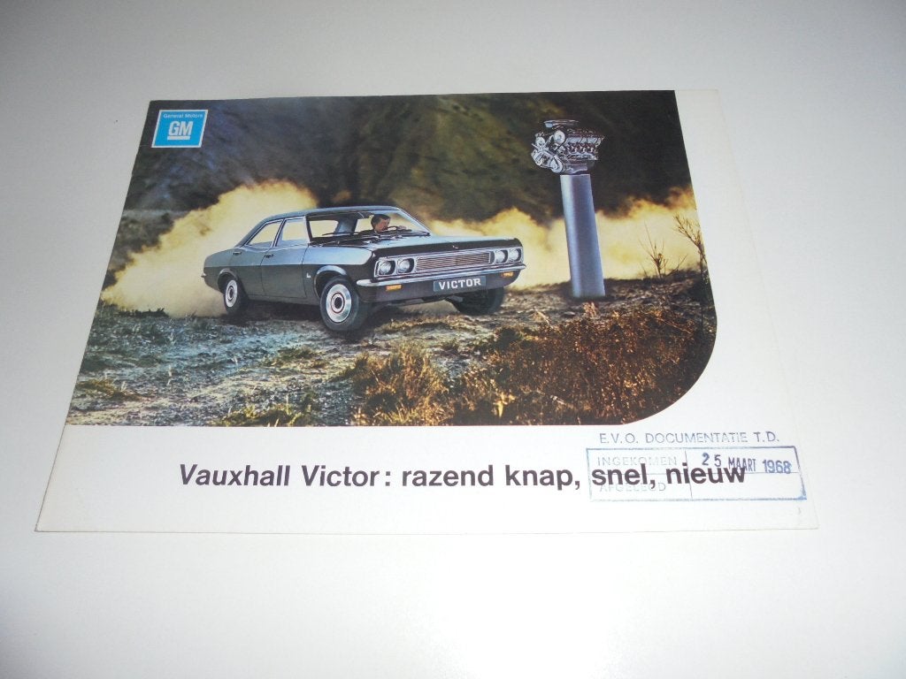 brochure Vauxhall Victor  1968, Ophalen of Verzenden, Nieuw, Overige merken