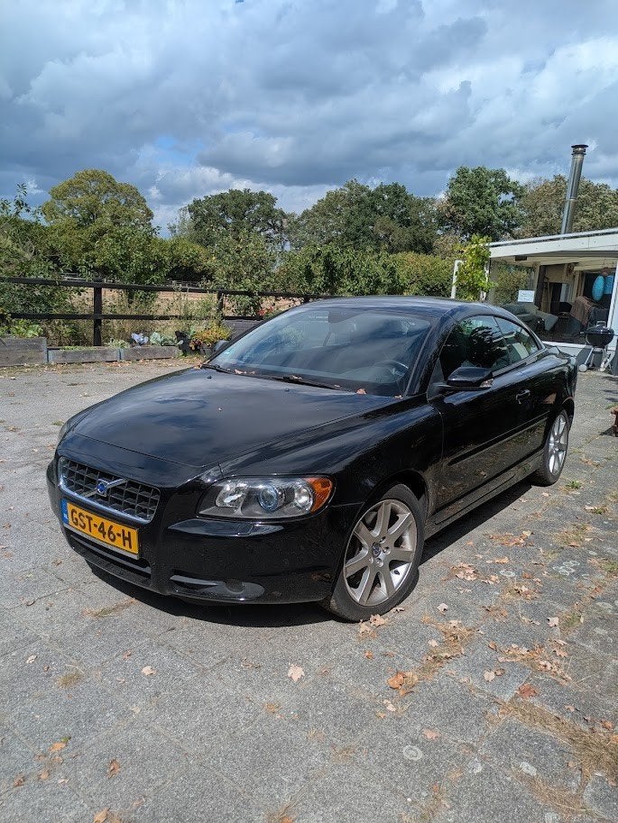 Volvo C70 2.4 Summum 180PK 2008 Zwart, Auto's, Volvo, Voorwielaandrijving, C70, Cabriolet, 4 stoelen