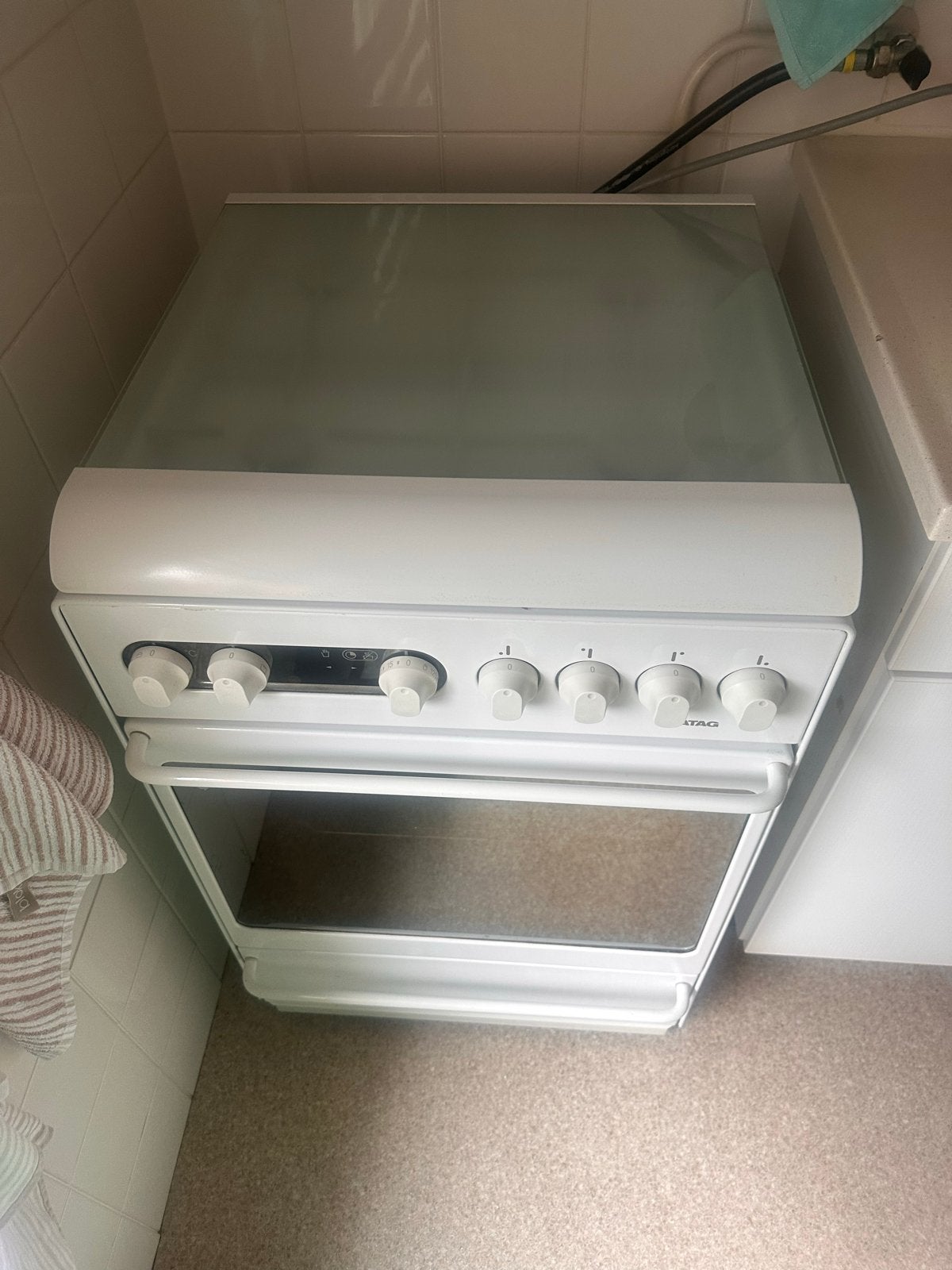 ATAG Vrijstaand Gasfornuis met Oven - Wit, Witgoed en Apparatuur, Gebruikt, Grill, Gas, 85 tot 90 cm
