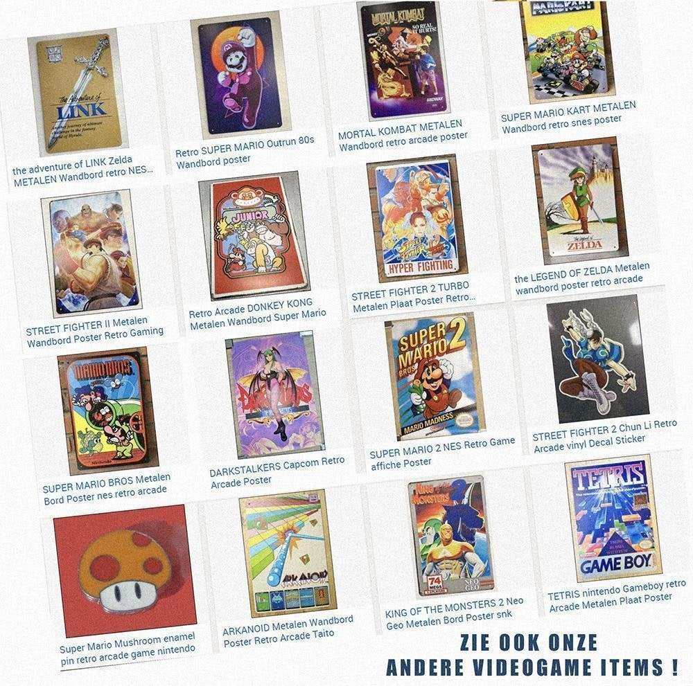STREET FIGHTER 2 CE Capcom Arcade Poster in Lijst, Verzenden, Nieuw, A1 t/m A3, Film en Tv