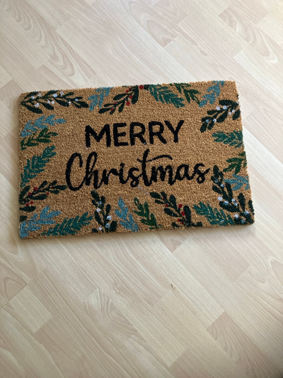 Kerst deurmat 'Merry Christmas' - 60x40 cm, Tuin en Terras, Ophalen of Verzenden, Zo goed als nieuw, Kokos, Binnen