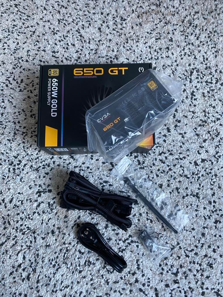 EVGA Supernova 650 GT 650W 24-pin ATX Zwart 80+ Gold Voeding, Ophalen, Nieuw