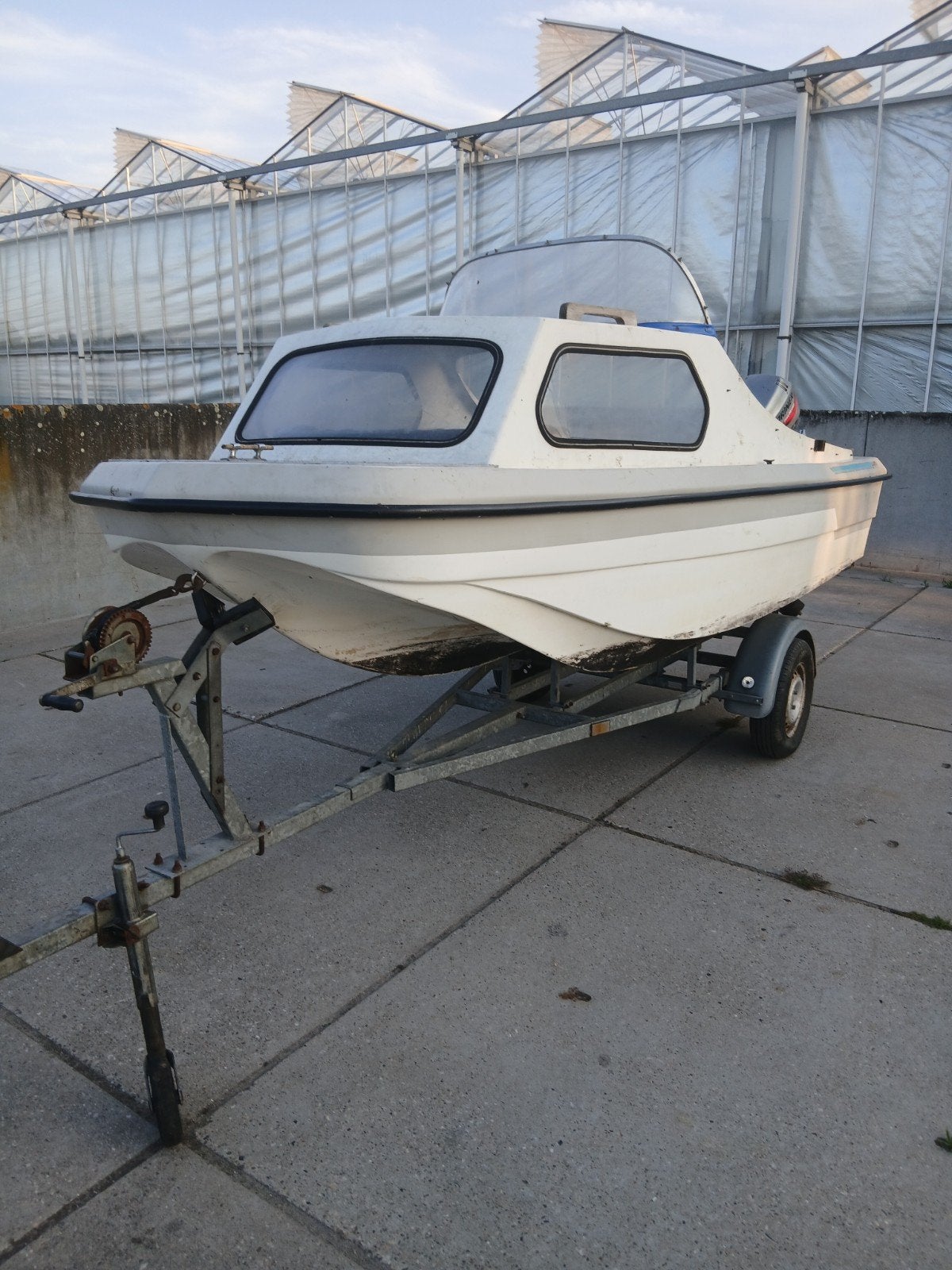 bootje 4.5meter lang met 25pk, Benzine, Gebruikt, Buitenboordmotor, 5 m
