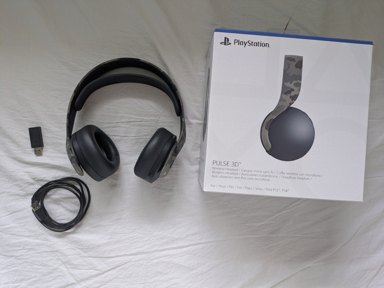 Sony PlayStation Pulse 3D Wireless Headset Camouflage, Audio, Tv en Foto, Koptelefoons, Gebruikt, Ophalen of Verzenden, Draadloos