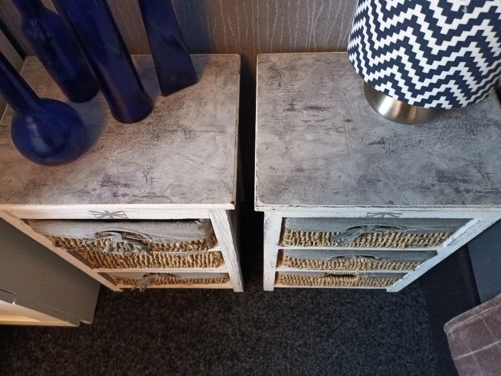 2 mooie nachtkastjes., Ophalen, Overige materialen, Gebruikt, Minder dan 45 cm