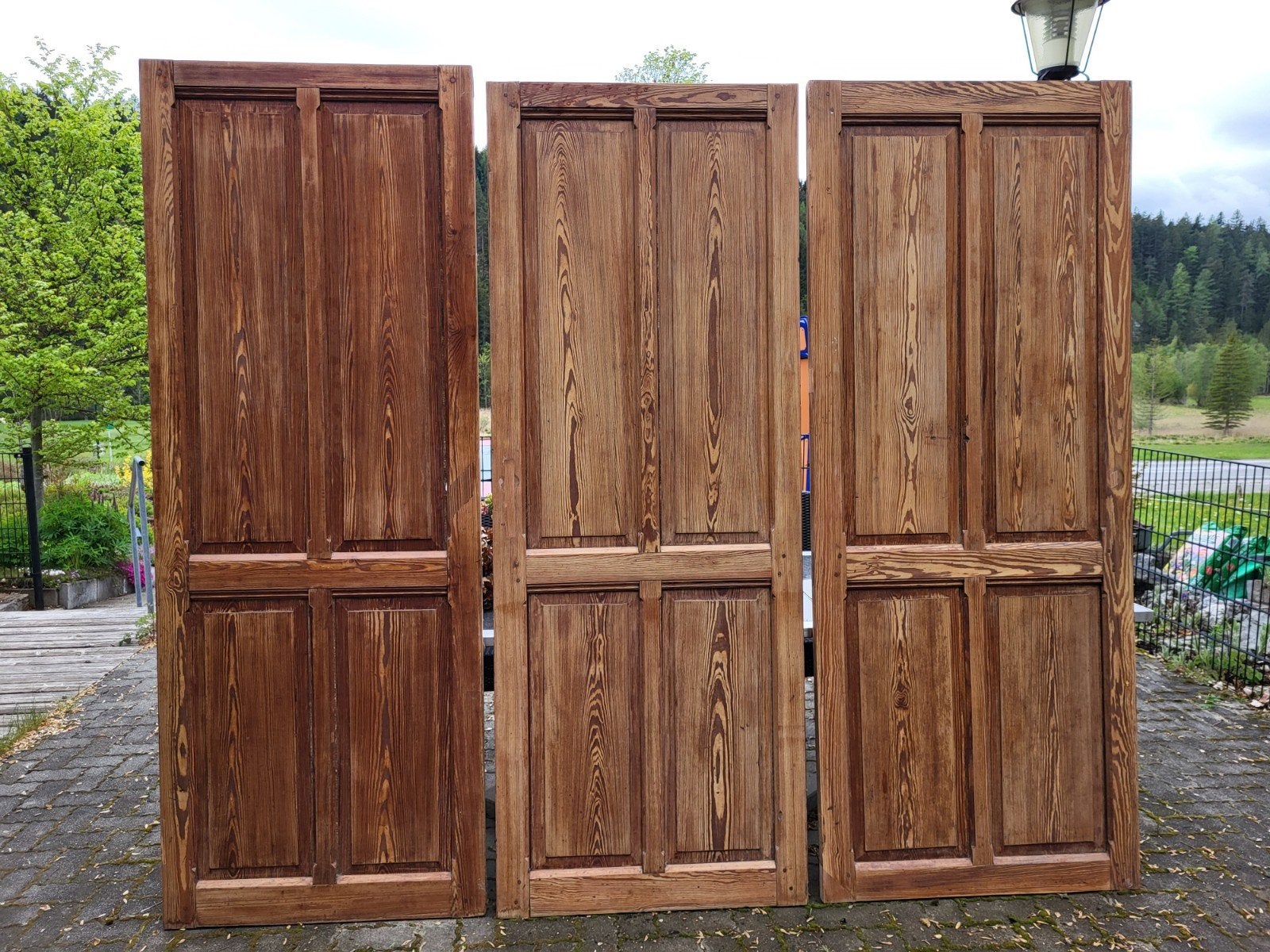 Te koop 3 pitch pine binnendeuren, Doe-het-zelf en Verbouw, Ophalen, Binnendeur, 200 tot 215 cm