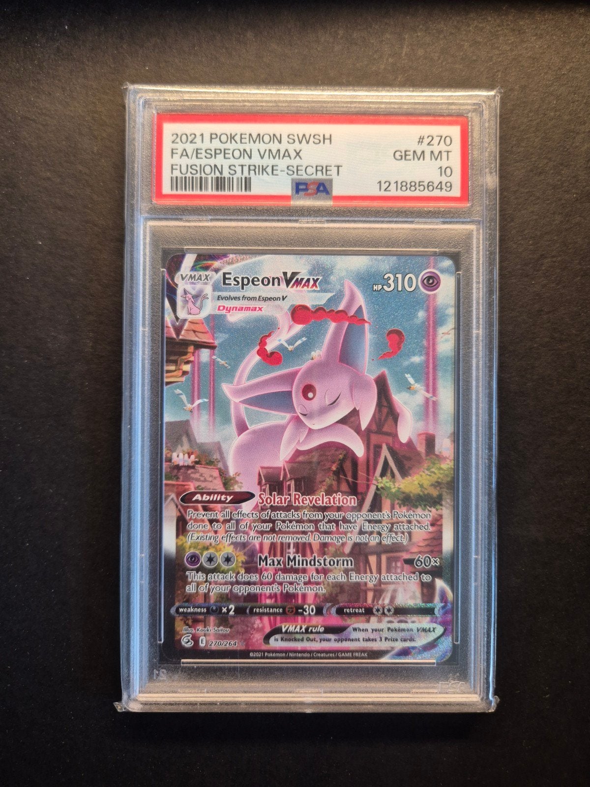 2021 Espeon VMAX Fusion Strike Secret PSA 10 Pokémon Kaart, Hobby en Vrije tijd, Verzamelkaartspellen | Pokémon, Ophalen, Nieuw