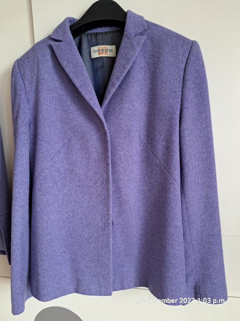 MantelPak, merk TINTORETTO, maat 36, kleur Lilac, Kleding | Dames, Kostuum of Pak, Ophalen of Verzenden, Maat 36 (S), Gedragen