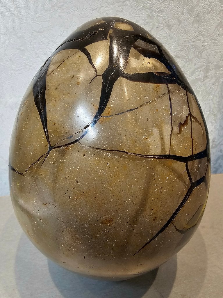 Groot septarie drakenei met kristalgeode – 3,925 kg, Ophalen, Fossiel