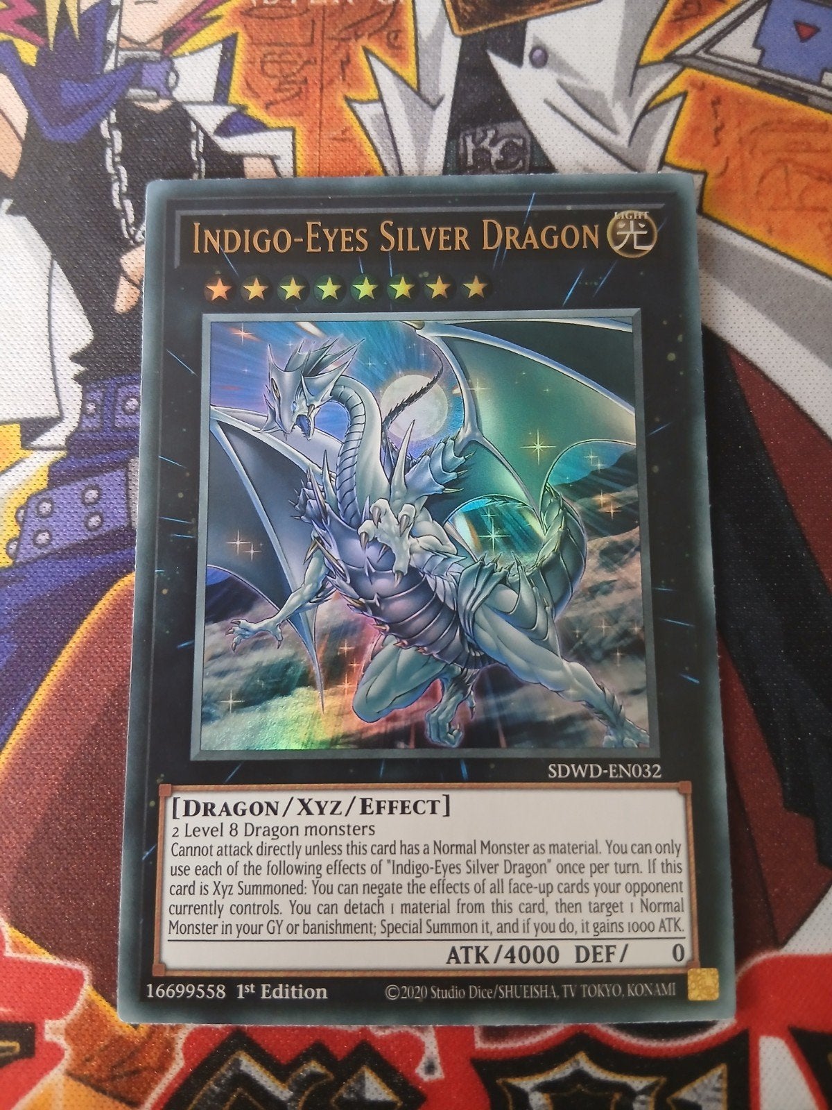 Indigo-Eyes Silver Dragon - Ultra Rare SDWD - Yu-Gi-Oh, Ophalen, Zo goed als nieuw, Foil