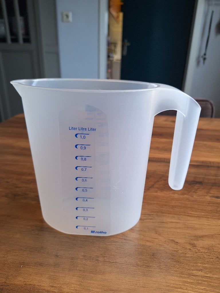 Maatbeker 1 liter, Caravans en Kamperen, Ophalen of Verzenden, Zo goed als nieuw
