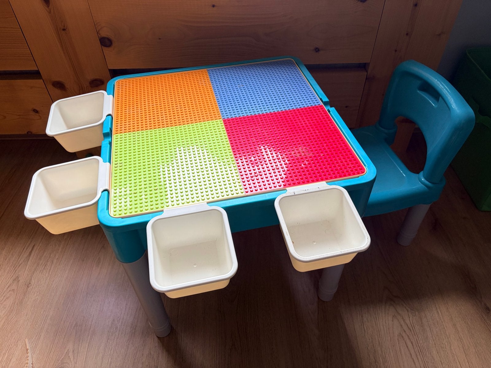 Lego speeltafel voor kinderen met stoel en opbergbakken, Ophalen, Zo goed als nieuw, Overige merken