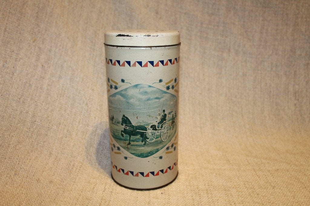 Vintage Beschuitblik Van der Meulen Hallum, Ophalen of Verzenden, Gebruikt, Beschuit, Overige merken