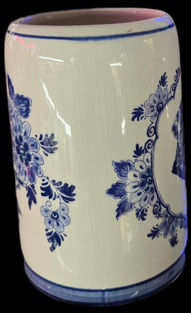 Delfts Blauwe Beker met Hond - Uniek Design, Ophalen of Verzenden