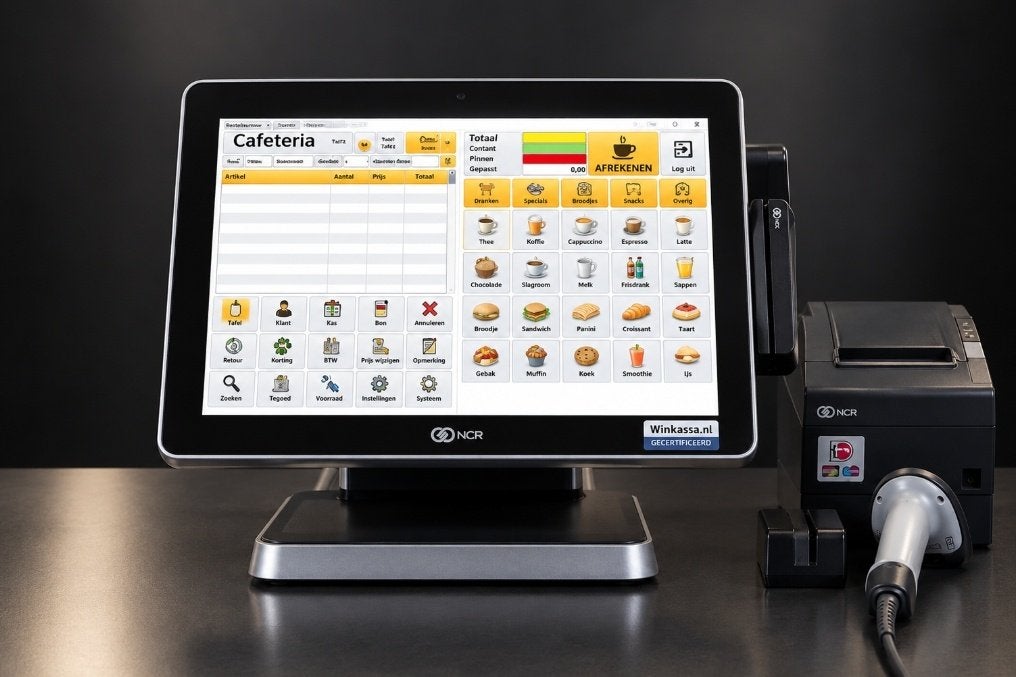 Compleet POS Kassasysteem Cafetaria, Snackbar Eetcafé Horeca, Ophalen of Verzenden, Refurbished, Overige programma's, Windows