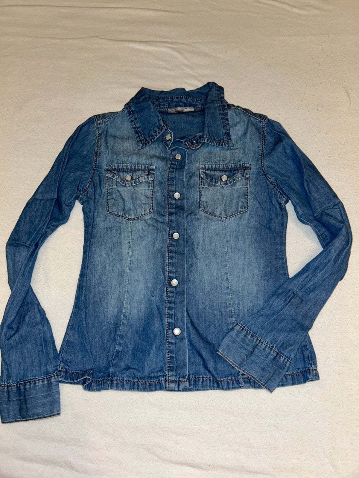 Blue Queen Denim Blouse Maat 110, Ophalen of Verzenden, Zo goed als nieuw, Meisje, Overhemd of Blouse