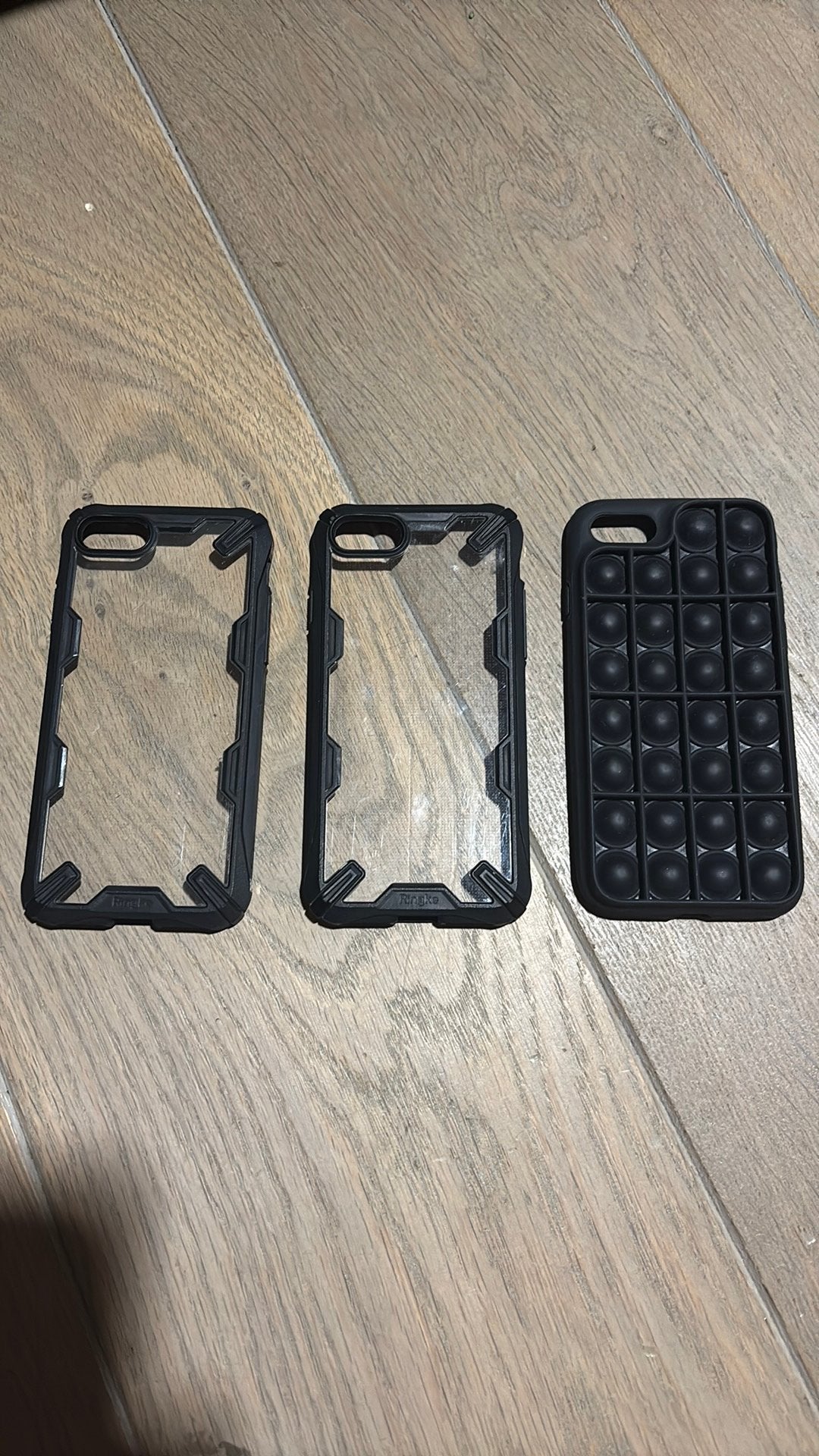 3x iPhone 7 hoesje zwart–ook voor iPhone 8 / SE 2020/SE 2022, Ophalen of Verzenden, Zo goed als nieuw, Bescherming, Apple