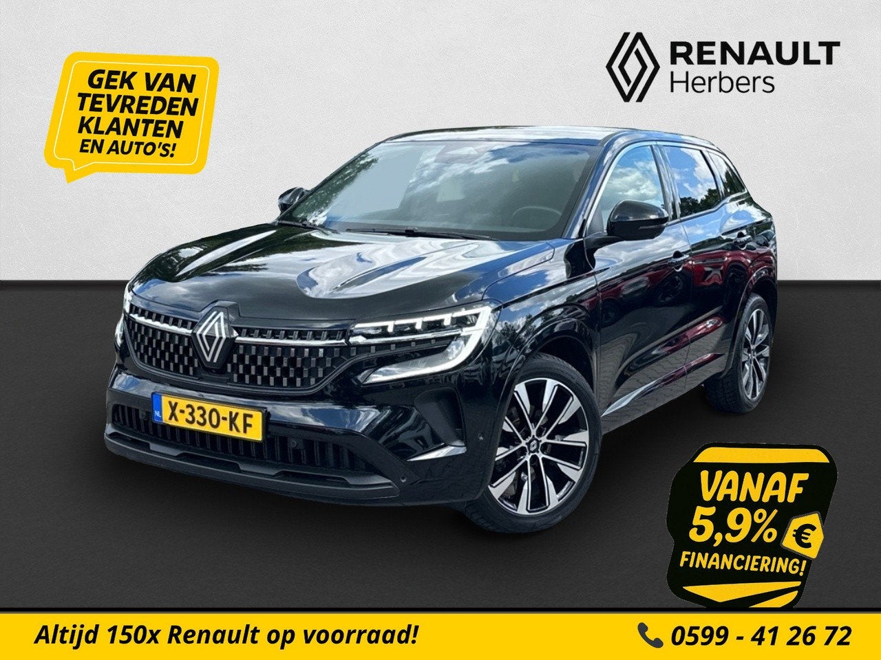 Renault Austral 1.3 mild hybrid 360 CAMERA / STOEL/STUUR VER, Auto's, Renault, Euro 6, Zwart, Geïmporteerd, Austral