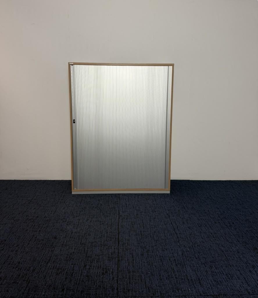 Roldeurkast Palmberg, kersen havanna/aluminium, 156 x 120 cm, Ophalen, Gebruikt