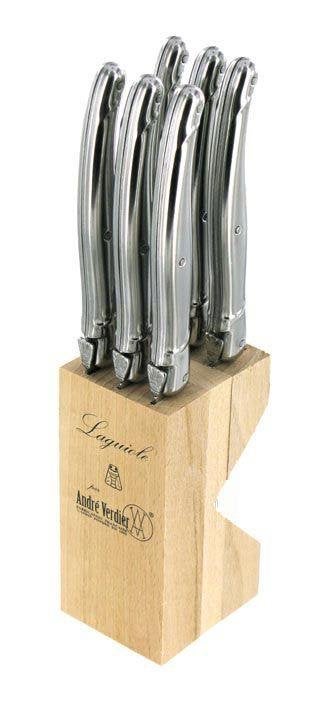 Nieuw | Laguiole Messenblok met 6 Steakmessen 1,2mm Inox, Ophalen, Nieuw, Rvs of Chroom