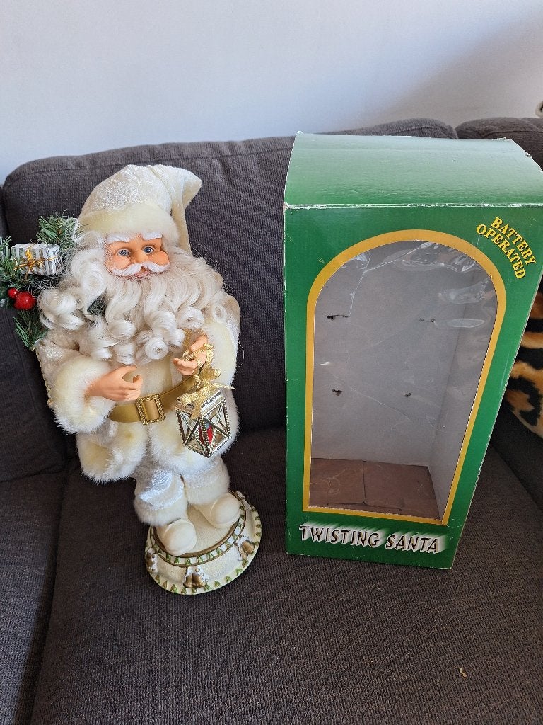 Twisting Santa beeldje, 45 cm hoog, Ophalen of Verzenden, Zo goed als nieuw