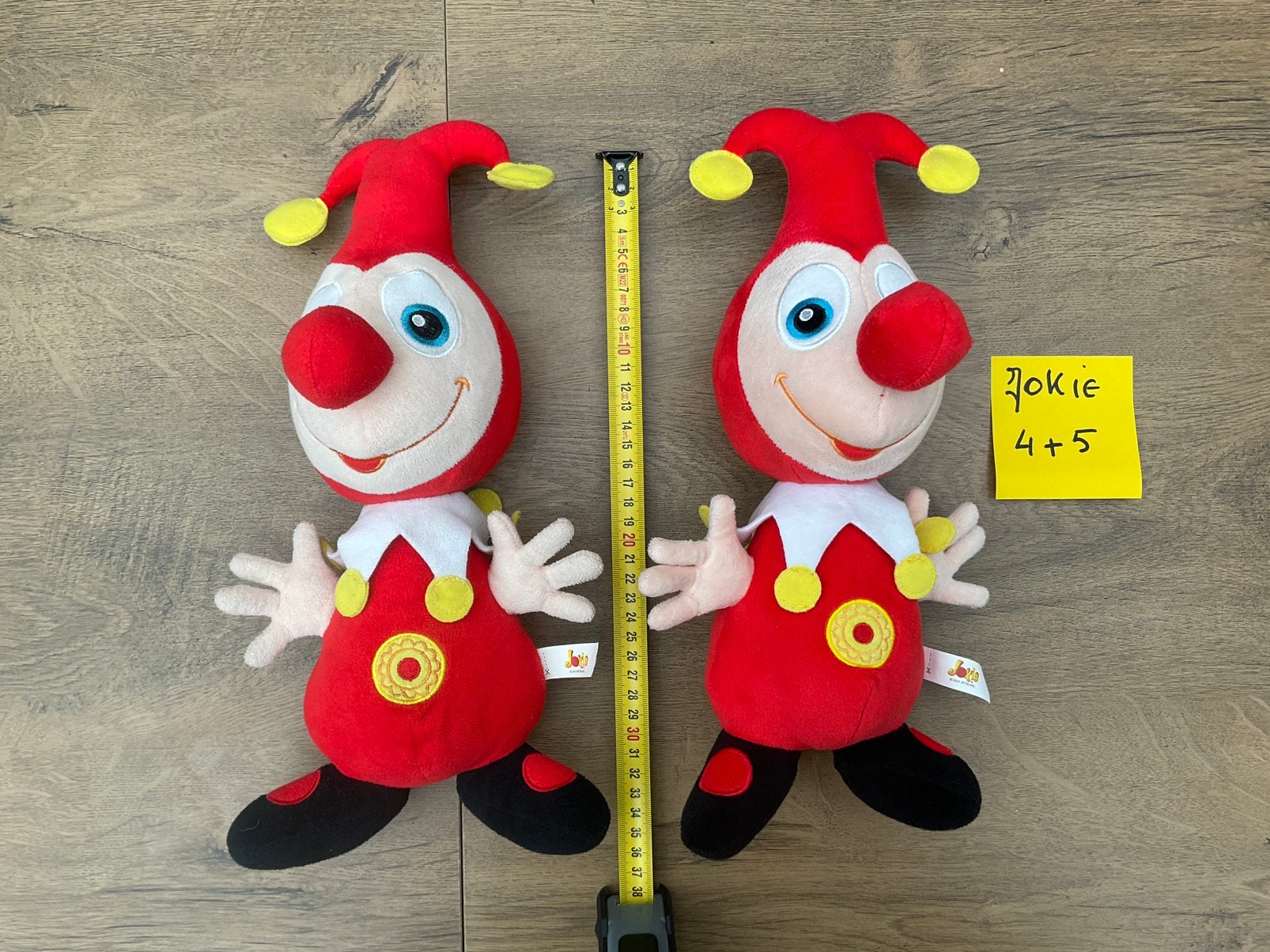 2 zgan, niet kapot, Efteling Jokie knuffels ca 30/35cm, Ophalen, Zo goed als nieuw, Beeldje of Poppetje