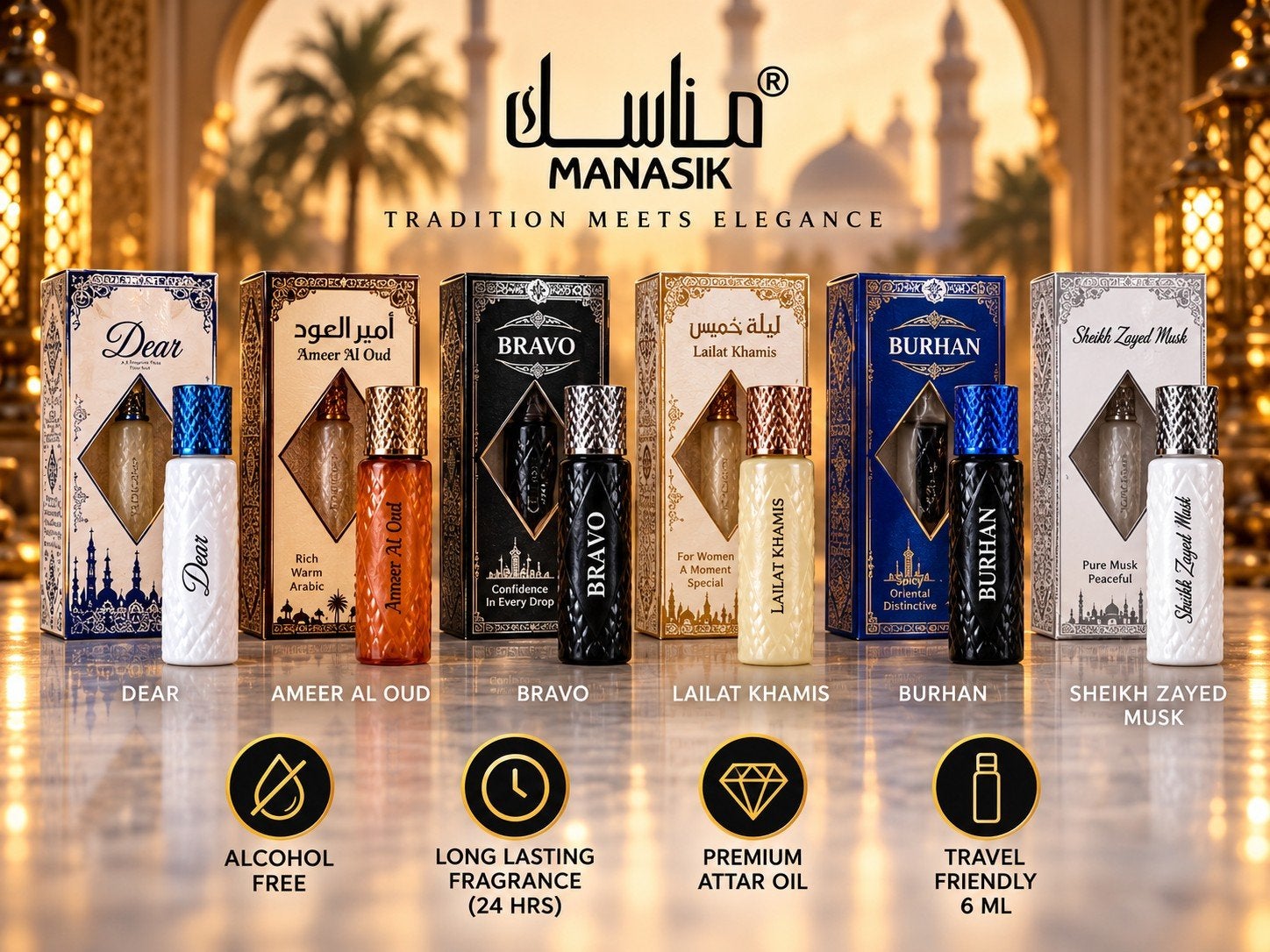 MANASIK Arabische Attar Parfumolie - Luxe & Alcoholvrij, Verzenden, Nieuw