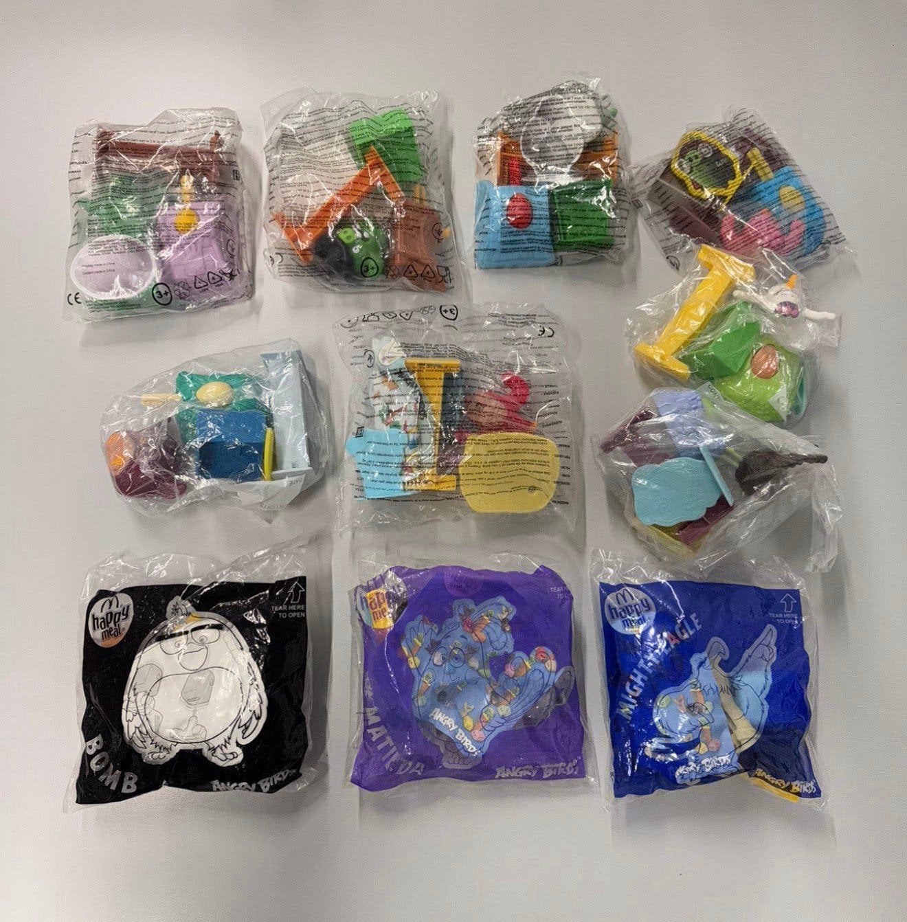 11x Vintage Happy meal McDonalds - speeltjes Angry Birds, P, P, P, Nieuw