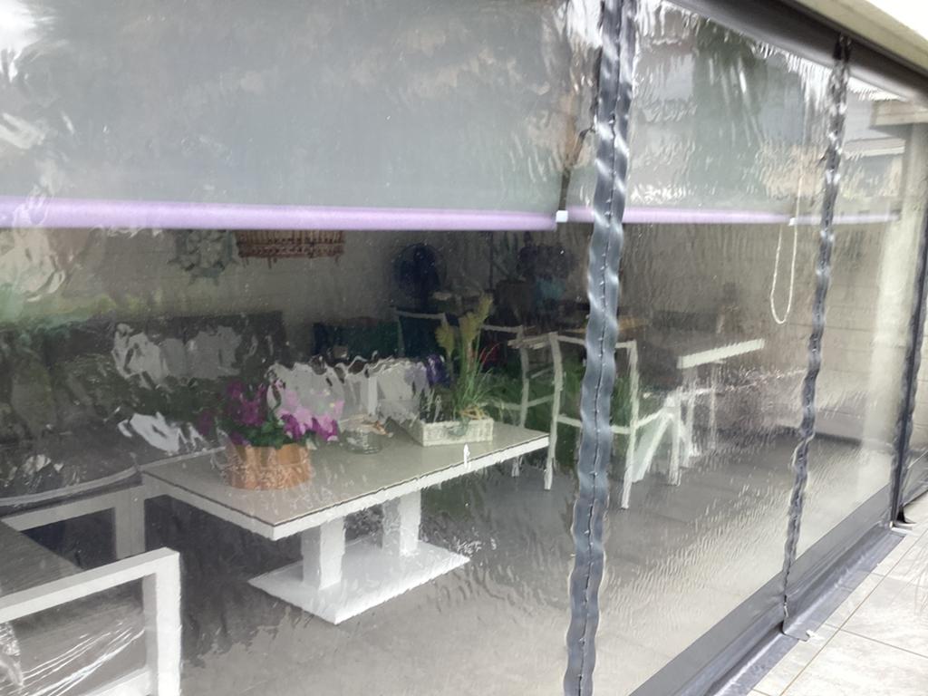Zeil  voor overkapping( kleur antraciet ), Ophalen of Verzenden, Zo goed als nieuw, Veranda