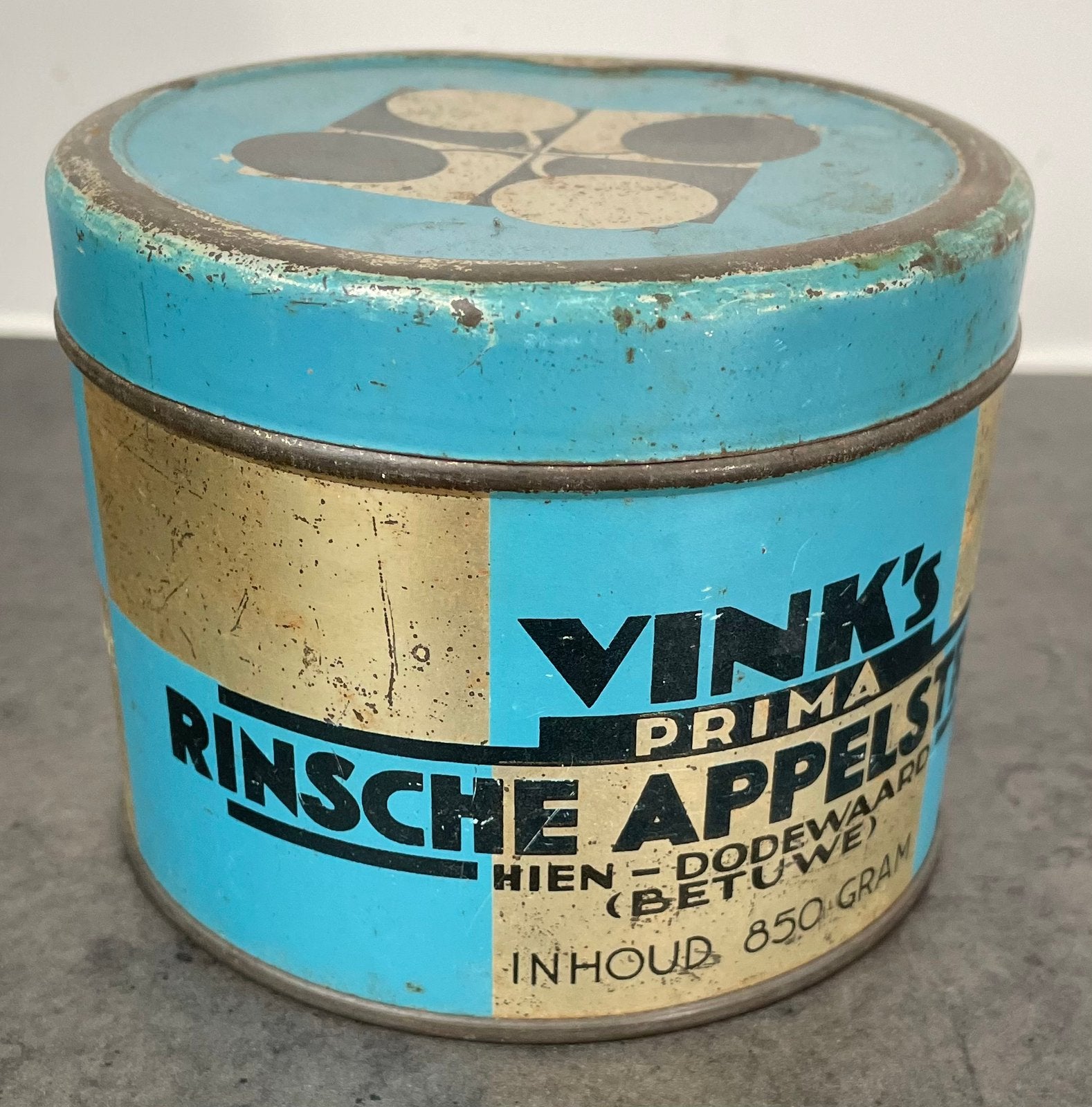 Blik Vink’s Rinsche appelstroop (Hien - Dodewaard), Ophalen of Verzenden, Gebruikt, Overige