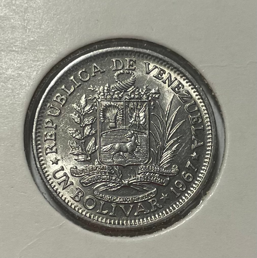 1 bolivar Venezuela 1967, Ophalen of Verzenden, Zuid-Amerika