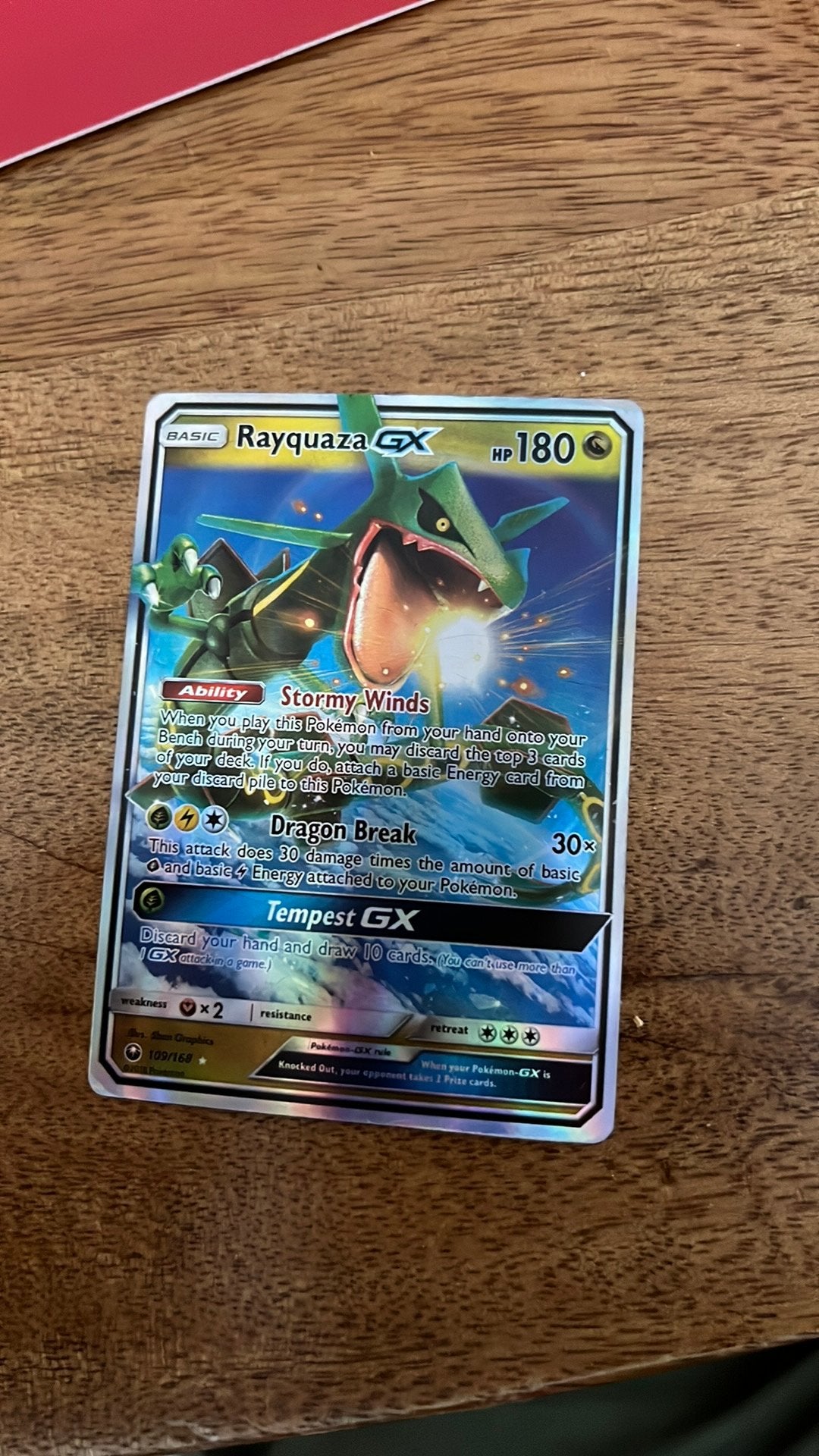 Pokemon kaart Rayquaza GX, Ophalen, Zo goed als nieuw