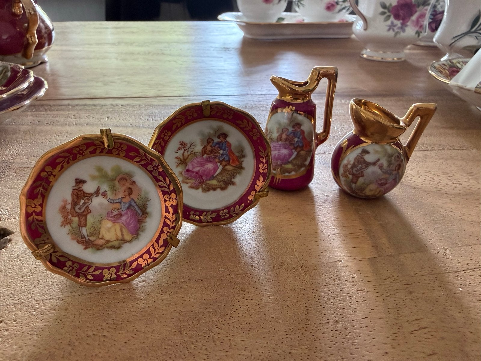 Limoges Frankrijk Miniatuur Porselein Set, Ophalen