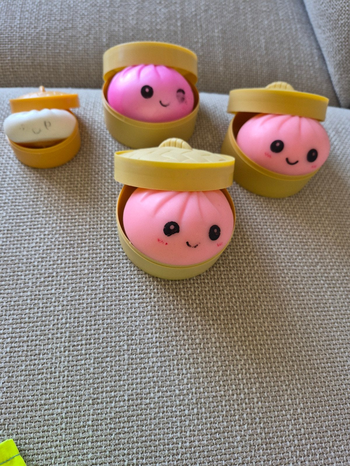 Leuke Roze Dumpling Squishies in Bamboe Stoommandjes, Ophalen of Verzenden, Zo goed als nieuw, Jongen of Meisje