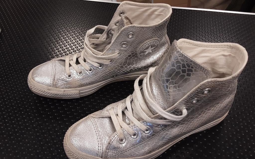 Converse gympen zilver maat 41, Overige kleuren, Converse, Ophalen of Verzenden, Sneakers of Gympen
