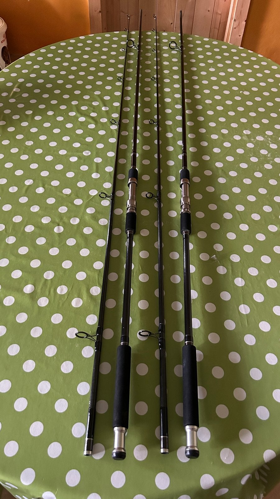 Set van 2 handgemaakte karperhengels, high end afgewerkt, Watersport en Boten, Ophalen, Zo goed als nieuw, Werphengel