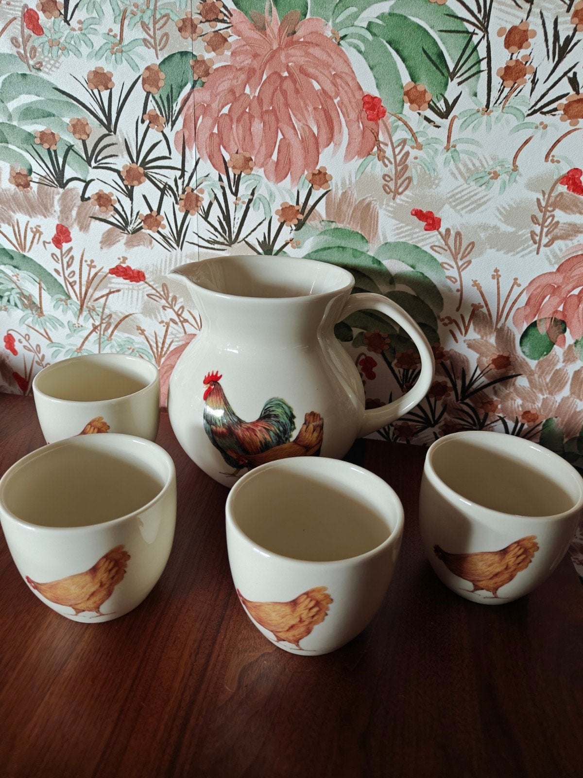 Jet by ter Steege waterkan met 4 bekers - Kip design, Ophalen of Verzenden