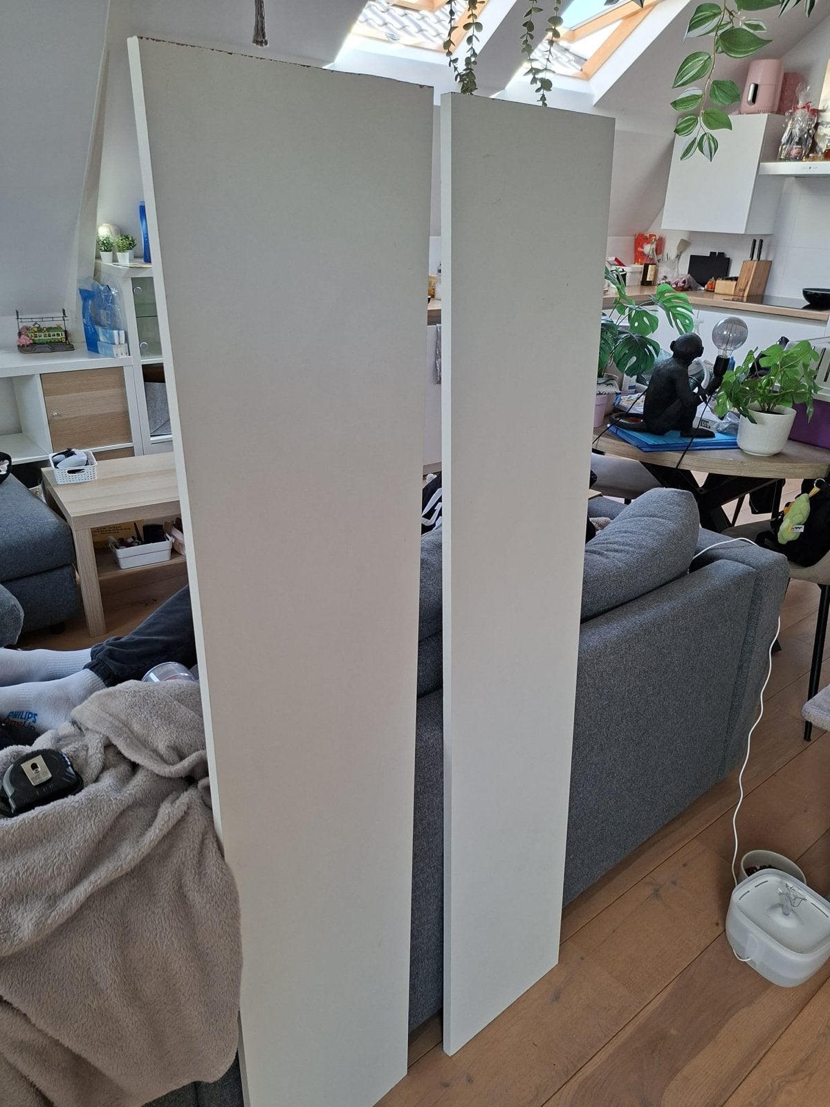 2x Houten Planken 150x30 cm met Inklapbare Beugels, Ophalen of Verzenden, Gebruikt