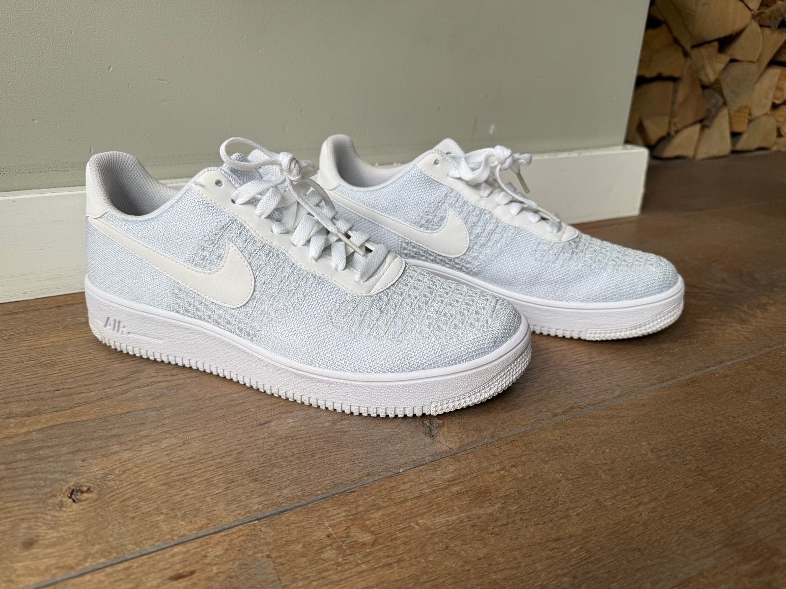 Nike Air Force 1 Flyknit 2.0 - Zo goed als nieuw, Ophalen of Verzenden, Zo goed als nieuw, Wit, Sneakers of Gympen