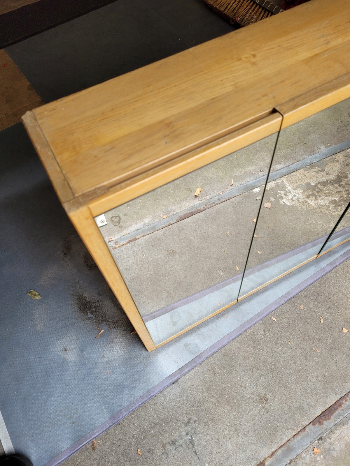 Houten spiegelkastje voor badkamer of toilet, Ophalen of Verzenden, Gebruikt, Bruin, Spiegel/spiegelkast