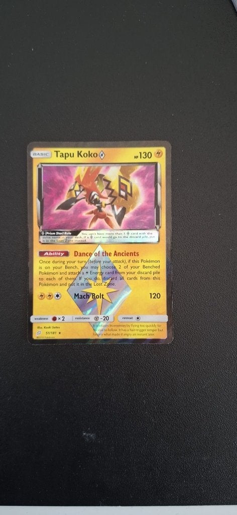 Tapu koko prism stat, Ophalen of Verzenden, Zo goed als nieuw, Losse kaart, Foil