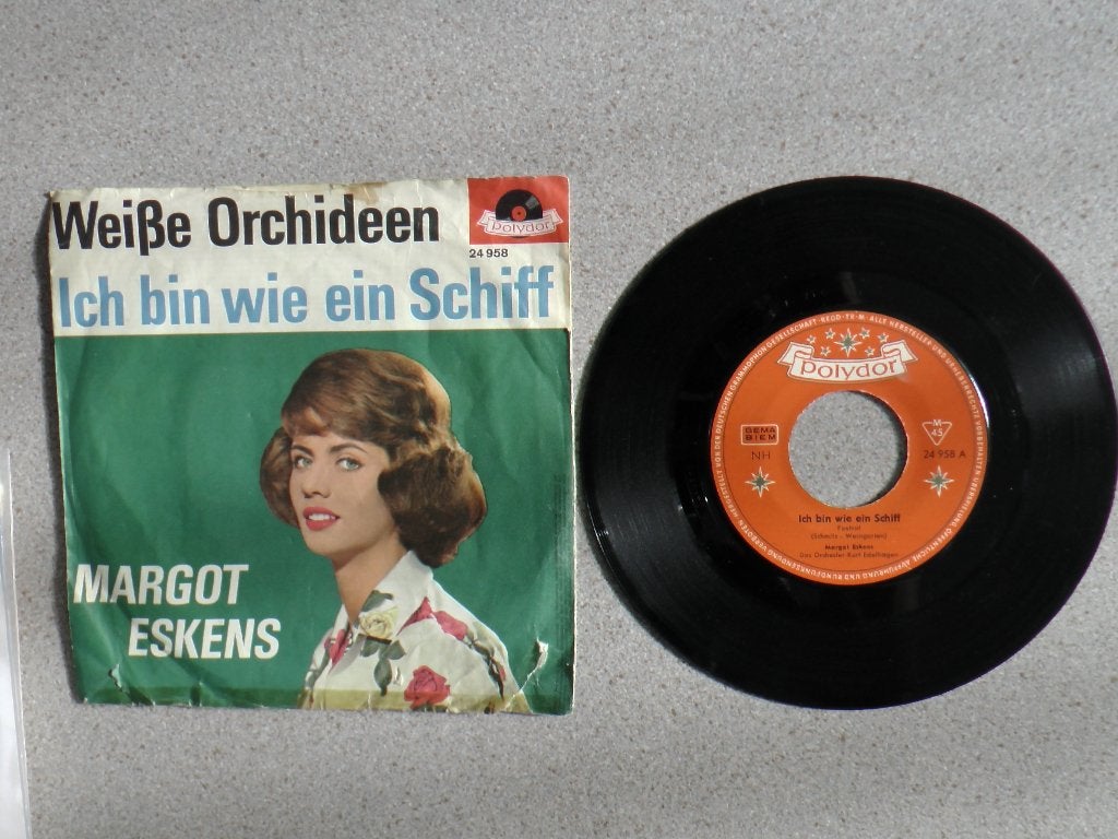 Margot Eskens - Ich bin wie ein Schiff VINYL SINGLE, Fotohoes, Ophalen of Verzenden, Gebruikt, Pop