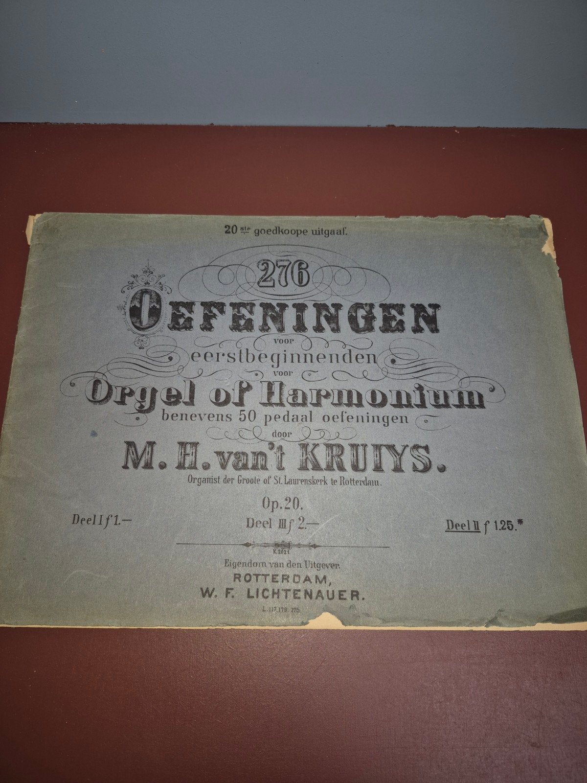 Oefeningen voor Orgel of Harmonium - M.H. van 't Kruys, Orgel, Gebruikt, Klassiek, Les of Cursus